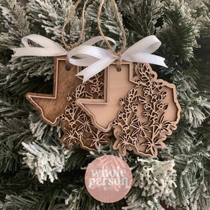 Texas Ornament, Texan Ornament, Texas Bluebonnet, Bluebonnet Ornament, Texan Bluebonnet Ornament, Texas Gift, Texas Wedding Gift, Texan Gift