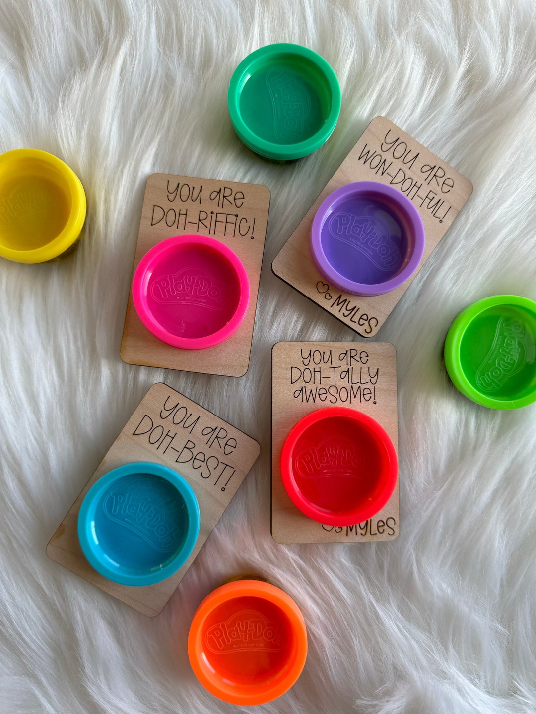 Playdoh Holder, Cute Party Favor, Wooden Party Favor, Wooden Playdoh