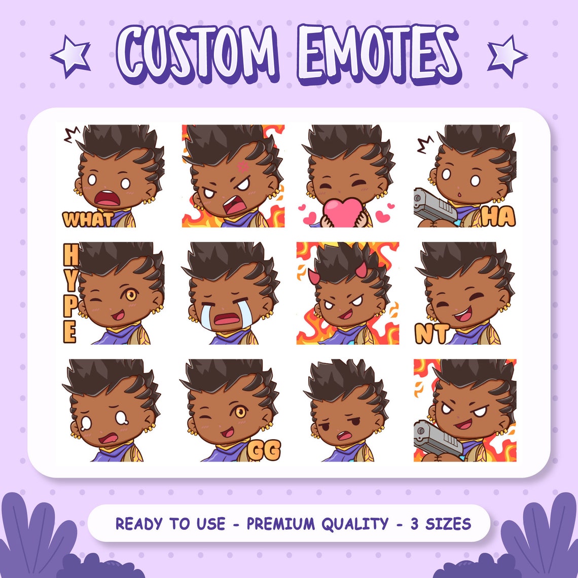 Custom Twitch Emotes Twitch Emoji for Streamer Youtube, Twitch, Discord ...
