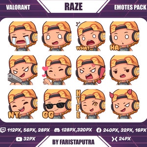 Twitch Emotes, süsser Patch Twitch Emotes, Niedliches Twitch Emotes, Anime Emote, Discord Emoji von Faristaputra