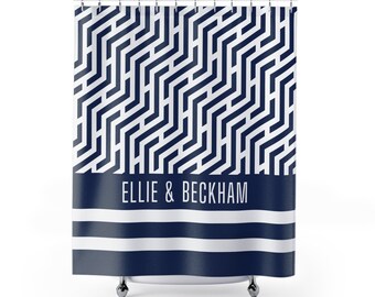 Designer Shower Curtain, Personalized Shower Curtain, Custom Bathroom, New Apartment Gift - Choose your Colors