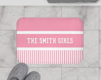 Custom Bath Mat, Bathroom Rug, Handmade Bath Mat, Personalized Bathroom, New Apartment Gift, Modern - Choose Your Colors