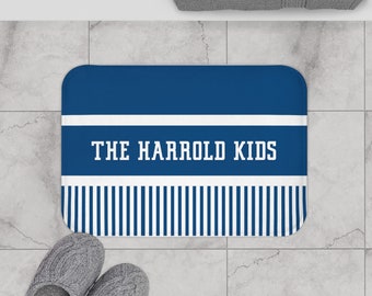 Custom Bath Mat, Bathroom Rug, Handmade Bath Mat, Personalized Bathroom, New Apartment Gift, Modern - Choose Your Colors