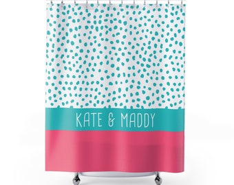 Designer Shower Curtain, Personalized Shower Curtain, Custom Bathroom, New Apartment Gift - Choose your Colors