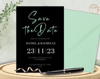 Black and White Save The Date Two Design Options