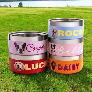 Custom Dog Bowl, Pet Birthday Gift, Custom Pet Bowl for Cat Dog with Name, Personalized Pet Gifts Personalized Stainless Steel Dog Food Bowl