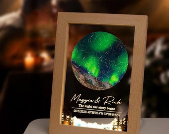 Star Map Night Light, Engagement Date, Constellation Lamp, Anniversary Gift for Her, Romantic Valentines Day Gift for Him, Date Night We Met