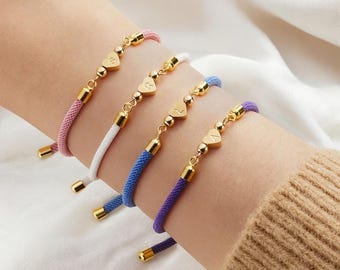 Custom Engraved Initial Bracelets for Couples and Friendships, Matching Bracelets for Him Her Bestie Gift Boyfriend Anniversary
