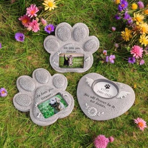 Personalized Pet Memorial Stone, Engraved Pet Grave Marker Headstone, Pet Memorial Gift, Custom Ket keepsake, Dog Remembrance Gift