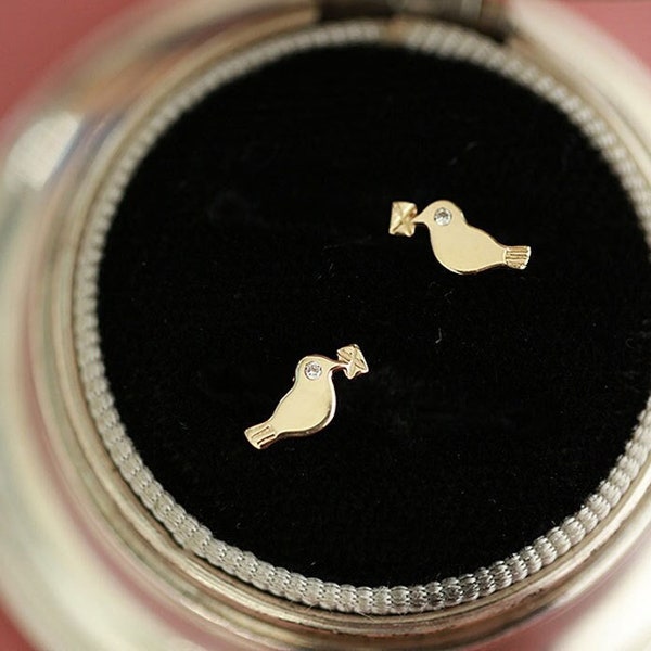 Pigeon earrings