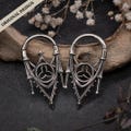 Gothic Arch Ear Weights | Silver or Gold | Ear Hangers | Cathedral | Medieval | Pair | Gothic Tracery