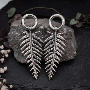 black horn fish hook oval floral lace swirl ear hangers Lotus Ear Hanger