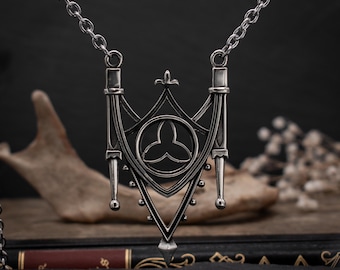 Medieval Gothic Arch Necklace Silver Color Gold Color Gothic