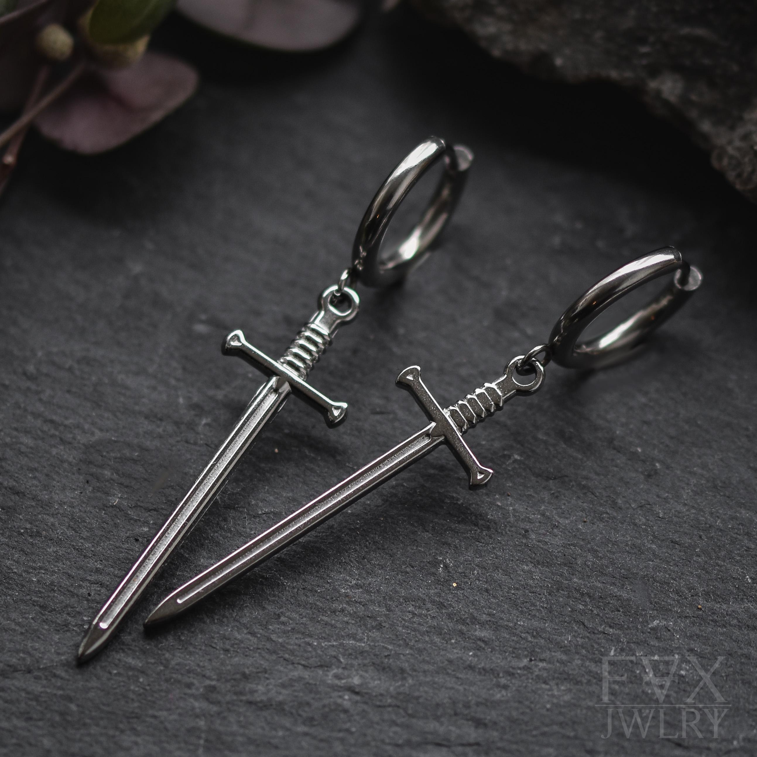 Nodo celtico Retro stile Hip-Hop orecchini a Clip in acciaio inox classico gotic Nodo celtico Retro stile Hip-Hop orecchini a Clip in acciaio inox classico gotic