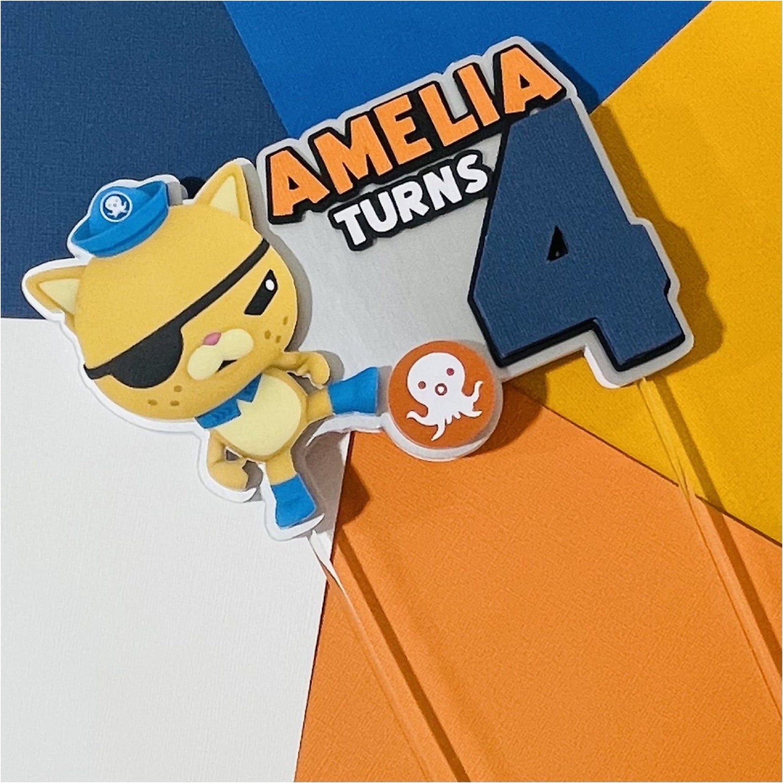 Octonauts Kwazii Cat Cake Topper With Flashing Lights Birthday Party