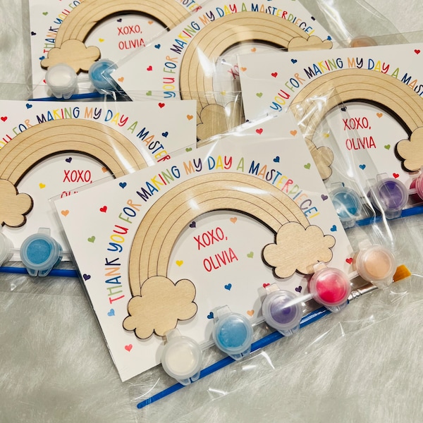 Rainbow Party Favor for Kids | Rainbow Paint Kit | Paint Kit Party Favor | Rainbow Magnet Craft Kit | Custom Party Favors | Rainbow Party