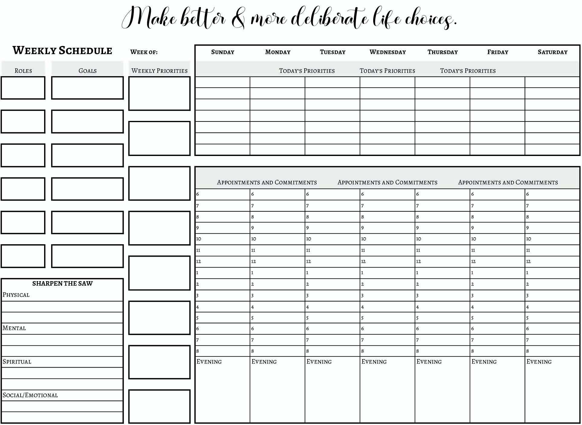 Weekly Planner 7 Habits Printable Weekly Planner PDF - Etsy