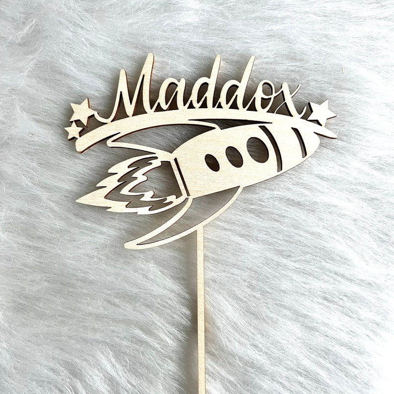 Outer Space Cake Topper Rocket Ship Cake Topper Space Ship - Etsy