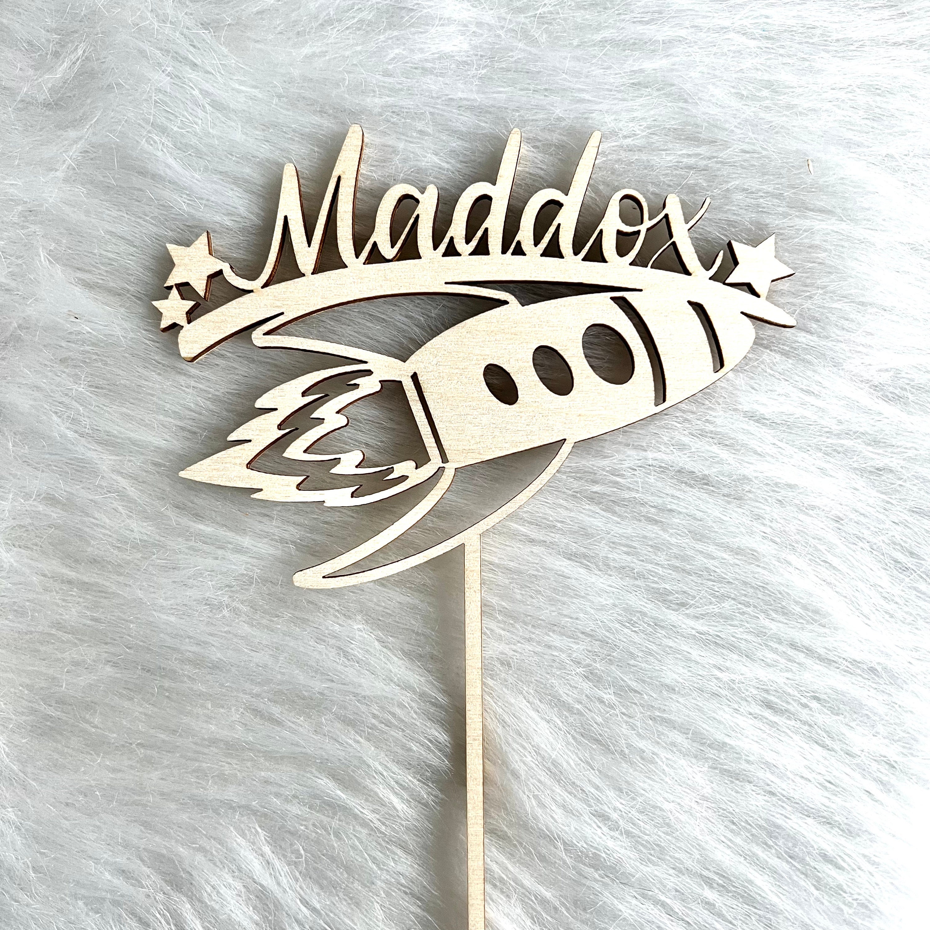 Outer Space Cake Topper Rocket Ship Cake Topper Space Ship - Etsy