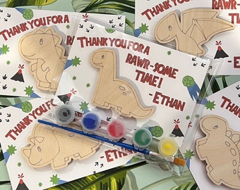 Dinosaur Party Favors | Dino Paint Kit | Paint Kit Party Favor | Dinosaur Magnet DIY Craft Kit | Custom Party Favors | Dino Party