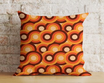 Mid-century Modern Cushion Cover, Retro Geometric Pillow Cover