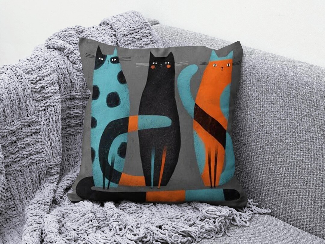 Funda de cojín con forma de gato, funda de cojín con forma de gato