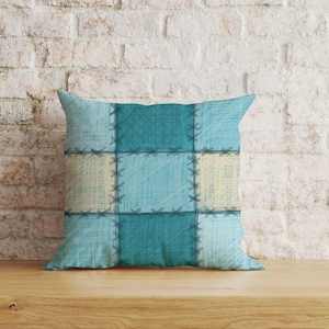 Patchwork Cushion Cover, Patchwork Pillow Case, Multi Colour Blocked Patchwork Cushions, Colorful Print Patchwork Throw Cushions