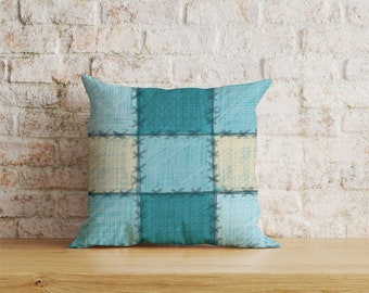 Housse de coussin patchwork multicolore, style rétro color block, décoration de salon moderne mi-siècle, 40x40 cm, 45x45 cm, 50x50 cm