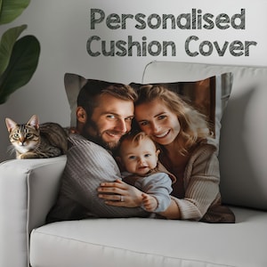 Gepersonaliseerde kussenhoes, aangepaste fotokussensloop, stijlvol en gedenkwaardig cadeau voor dierbaren en uniek interieuraccent