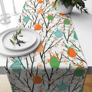 Easter Table Runner, Easter Bunney Table Runner, Cute Rabbit Table Runner, Easter Kitchen Table Decor, Easter Table Decor
