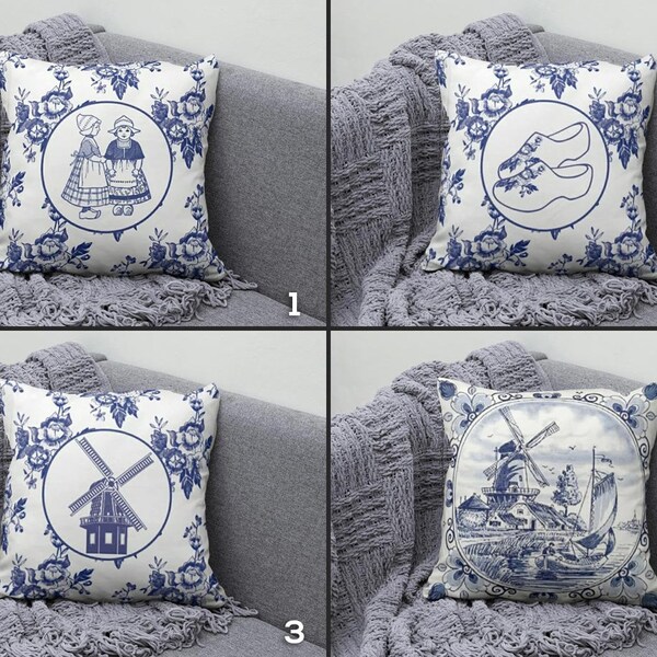 Coussin Rectangulaire En Toile De Jouy Beige Brodé Main - Monogramme E