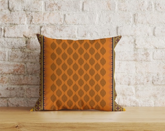 カラフルな幾何学模様のパッチワーク枕カバー、モダンなキルト