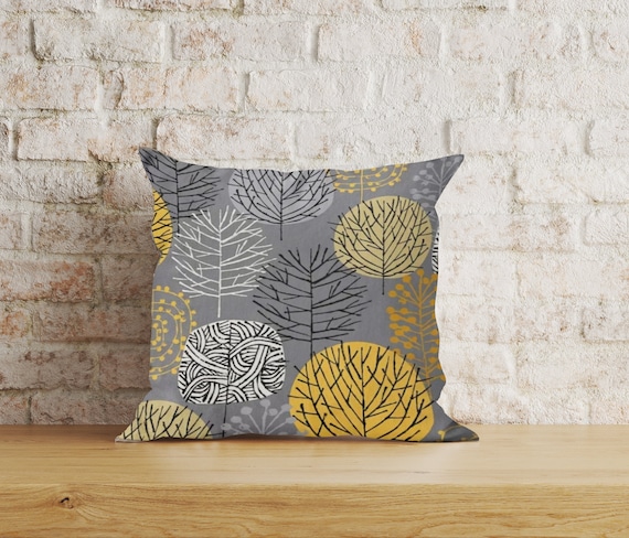 Doble Cara Impresión Amarillo Gris Wave Manta Decorativa Funda De Almohada De Rayas Monogram Funda Para Cojín Algodón Poliéster 18 "x18" (, 50% Algodón /50% Poliéster, Multi18, 18(length) X 18(width