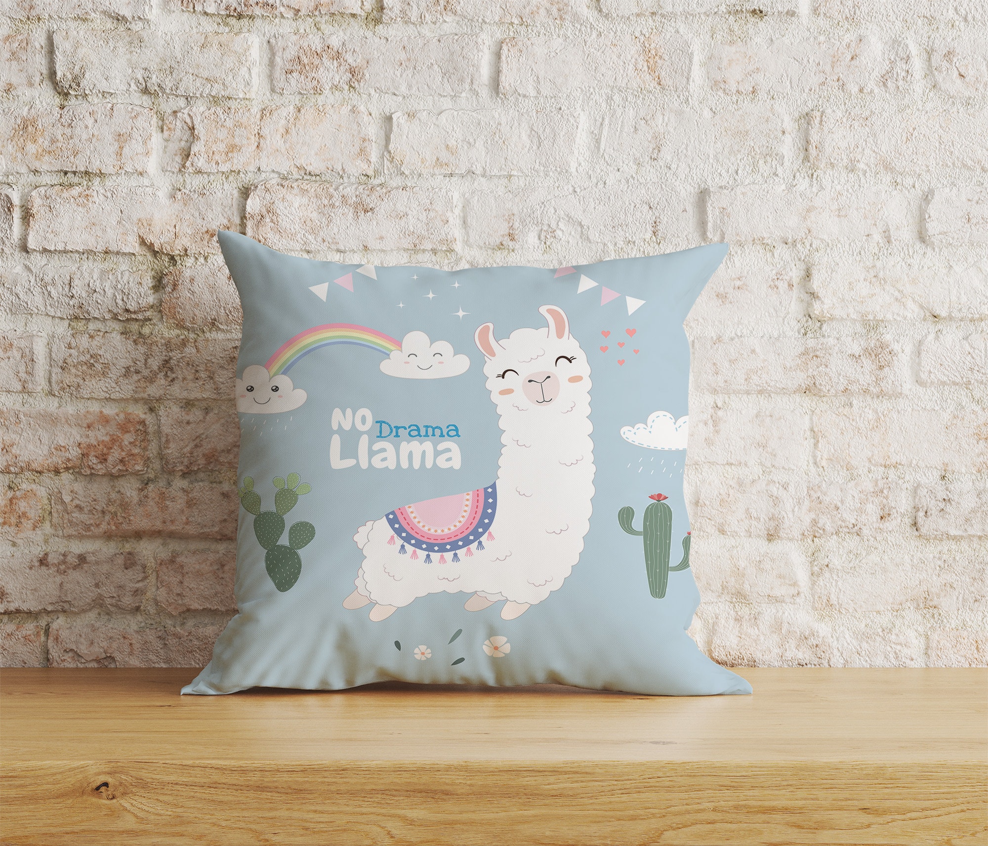 Feelyou Juego De 2 Bonitas Fundas De Almohada De Llama, Funda De Cojín De Alpaca De Llama De Dibujos Animados Para Decoración Del Hogar, Sala De Estar, Funda De Cojín Decorativa