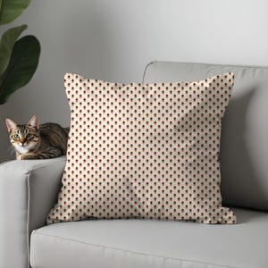 Beige and Terracotta Geometric Cushion Cover, Modern Polyester Throw Pillow Cover for Sofa, Couch or Bed, Boho Decorative Pillow Case