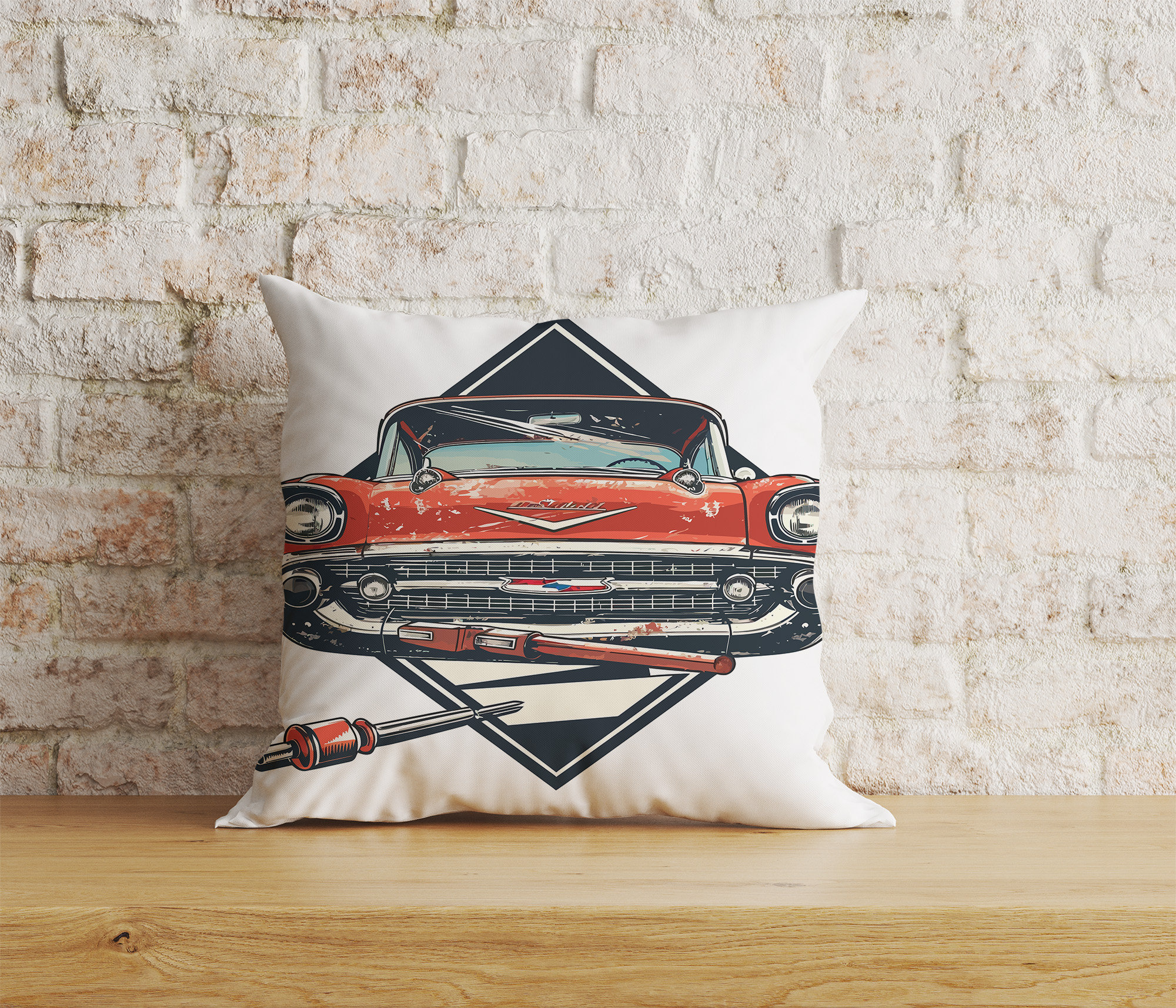 Classic Cars Cushion Cover, Vintage Cars Pillow Cover, Old Car