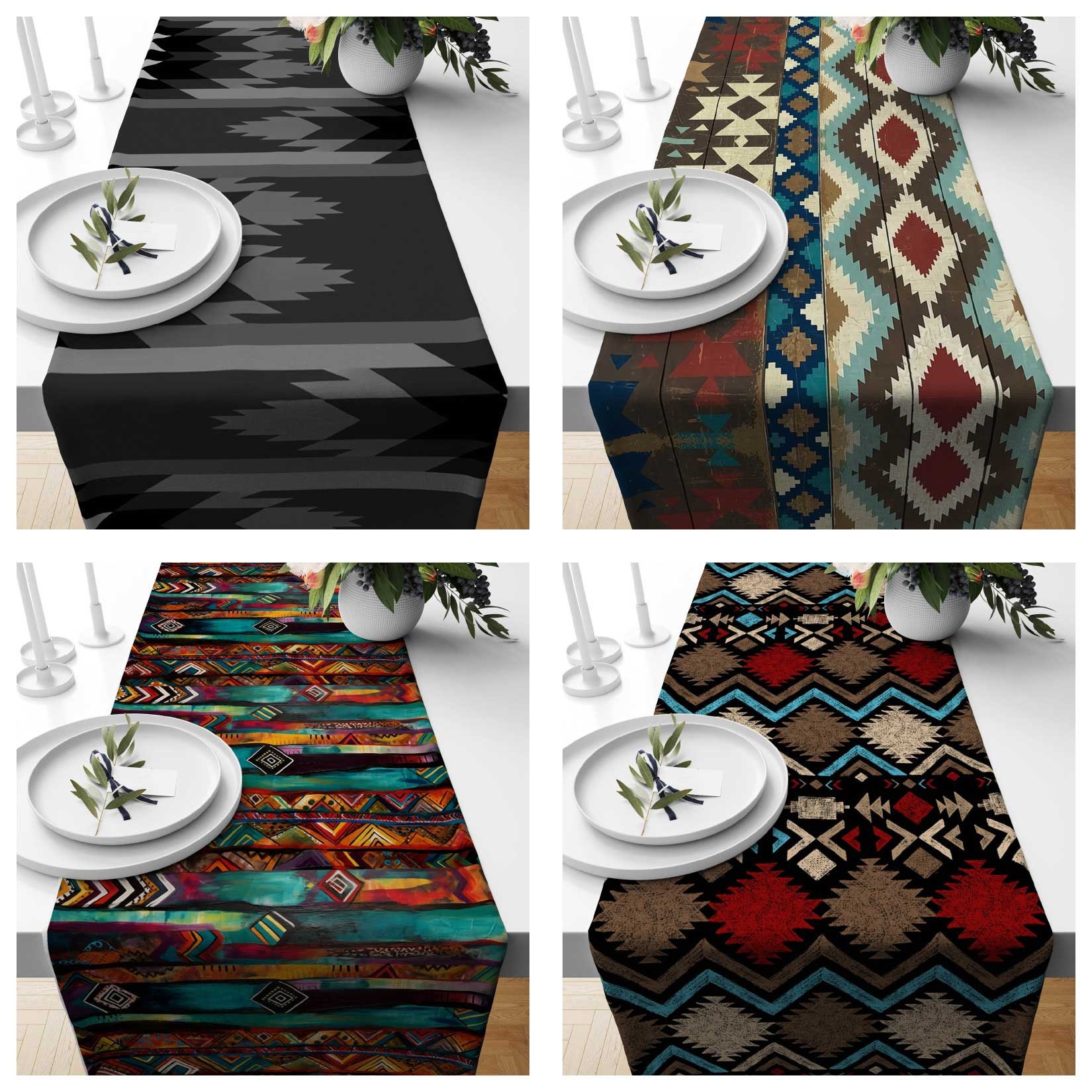 Aztec Table Runner, Southwestern Kilim Style, Ethnic Home Decor - Etsy