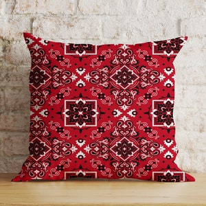 Aztec Southwestern Cushion Cover, Turkish Kilim Euro Shams Pillow Cover, Ethnic Farmhouse Decoration, Traditional Bedroom Decor