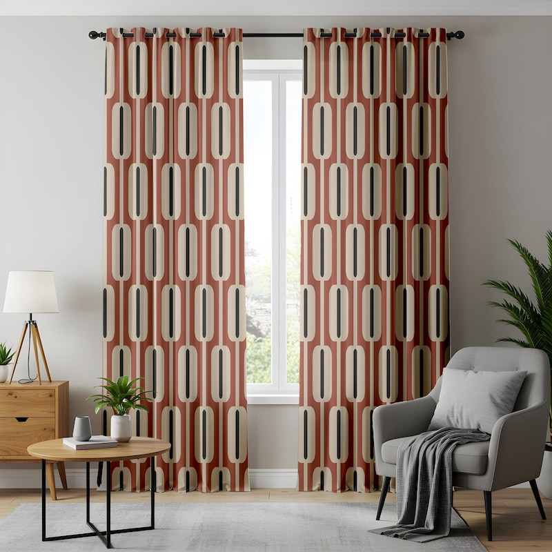View of Vintage Curtains - Etsy