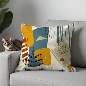 Abstract Boho Pillow Covers, Colorful Modern Cushion Covers, Artistic Geometric Decorative Throw Pillows for Trendy Home Decor