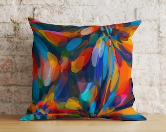 Abstract Colorful Soft Fabric Cushion Cover, Modern Pillow Sham
