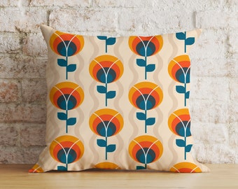 Retro Geometric Soft Fabric Cushion Cover, Knitted Throw Pillow
