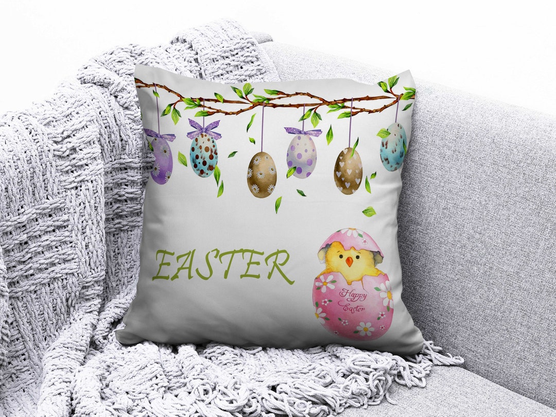 ハッピーイースタークッションカバー、春のコンセプトクッションケース