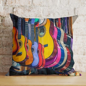 Abstract Colorful Cushion Cover, Boho Decorative Pillow Cover, Vivid Living Room Decor, Vibrant Bedroom Throw Pillow Case
