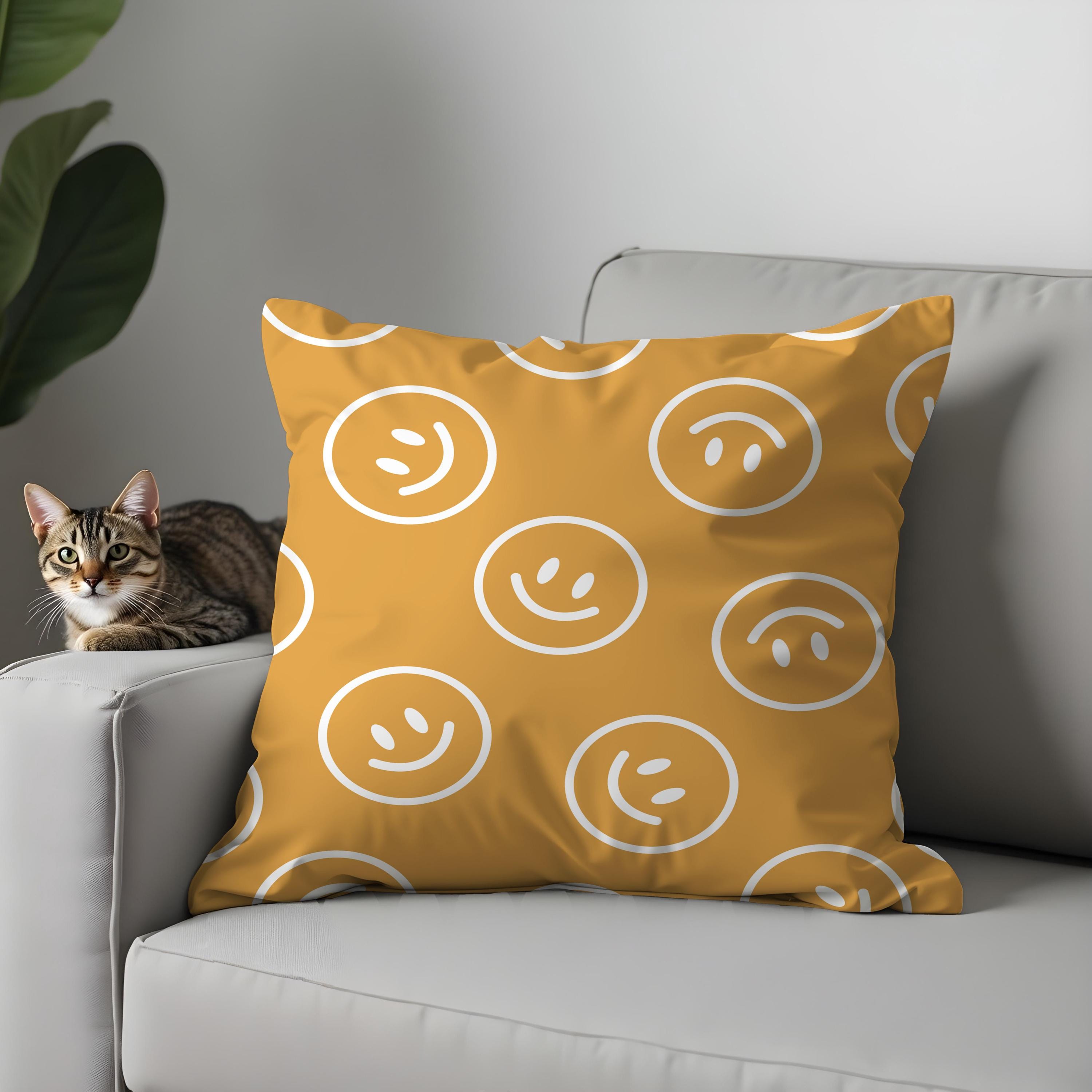 Vibrant Emoji Pillow Covers for Kids Teens, Cute Smiley Face