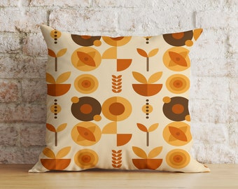 Mid-century Modern Cushion Cover, Retro Geometric Pillow Cover