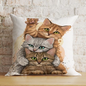 Funda de cojín con forma de gato, funda de almohada con forma de gatito, decoración de animales para la sala de estar, funda de almohada con forma de gatito para el dormitorio, decoración con forma de pata de gato