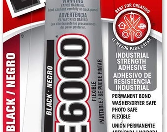 E6000 Industrial Strength Adhesive Glue, Black, 2 fl. oz.