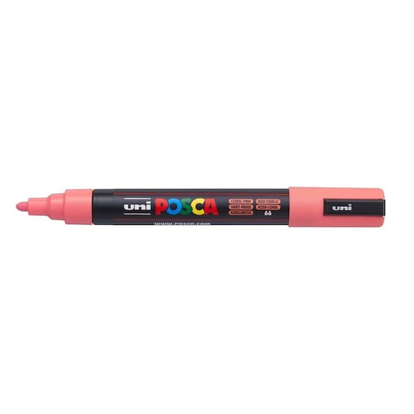 Posca PC-5M Medium Bullet Tip Paint Marker, Coral Pink