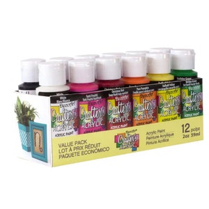 DecoArt 2 oz. 12-Color Acrylic Craft Paint Set